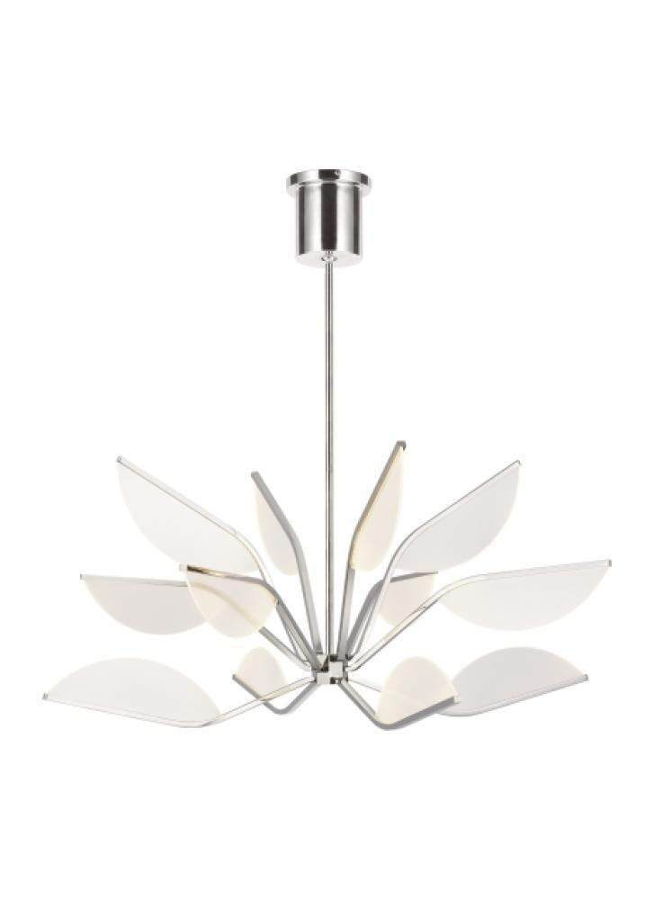 Visual Comfort & Co. Modern Collection Belterra Chandelier, 1-Light, LED, Polished Nickel, 38"W (700BLT38N-LED935 70PKE8Q)