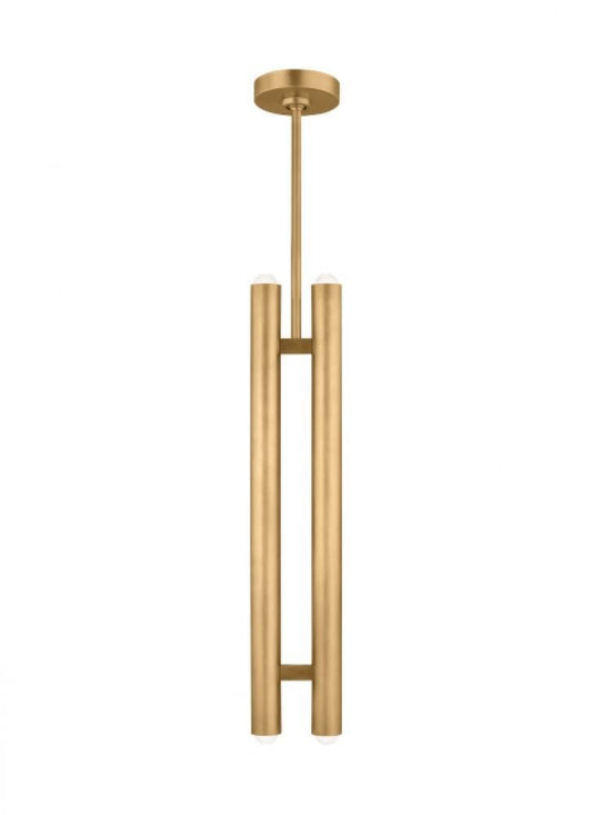 Visual Comfort Modern Ebell LED Ceiling Pendant 277V Natural Brass