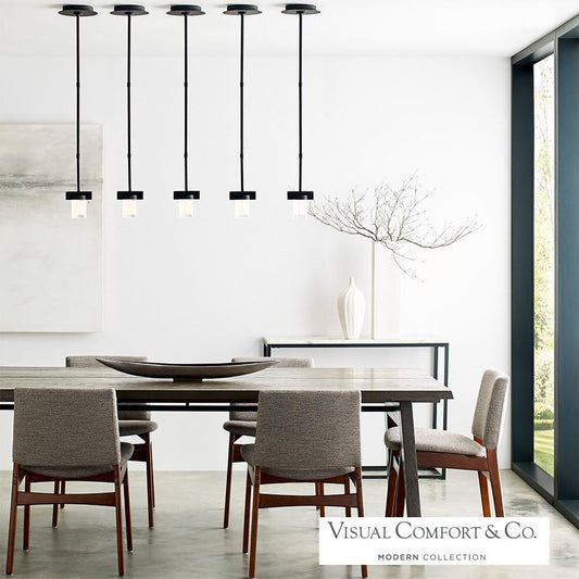 Visual Comfort Modern Esfera LED Small Pendant 277V Nightshade Black