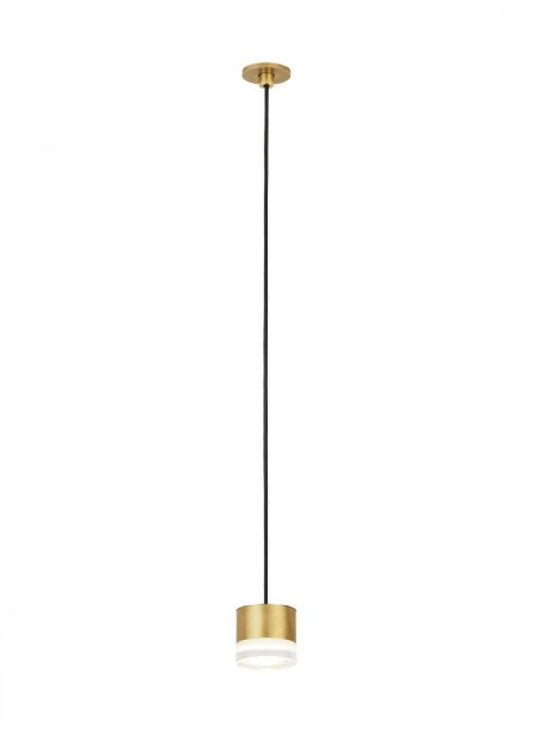 Visual Comfort Modern Gable Port Alone Pendant Natural Brass
