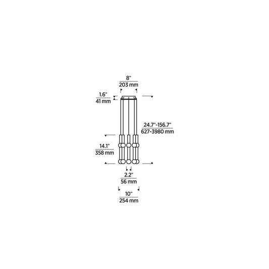 Visual Comfort Modern Guyed Light Chandelier Natural Brass