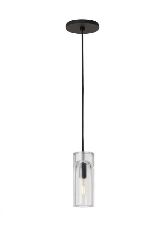 Visual Comfort Modern Horizon Small Accent Pendant Nightshade Black