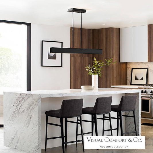 Visual Comfort Modern I-Beam 47 Linear Suspension Plated Brass