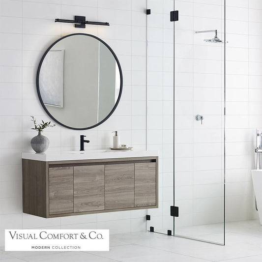 Visual Comfort Modern Kal Medium Vanity Natural Brass