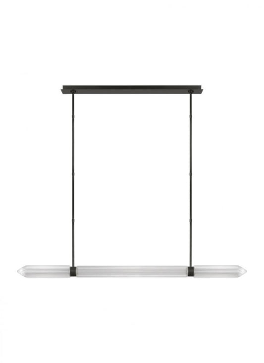 Visual Comfort Modern Langston X-Large Linear Chandelier Plated Dark Bronze
