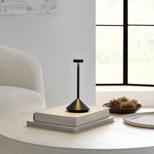Visual Comfort Modern Moneta Short Accent Rechargeable Table Lamp, Visual Comfort & Co. Modern Collection SLTB53327HAB 70PNNPA Hand-Rubbed Antique Brass