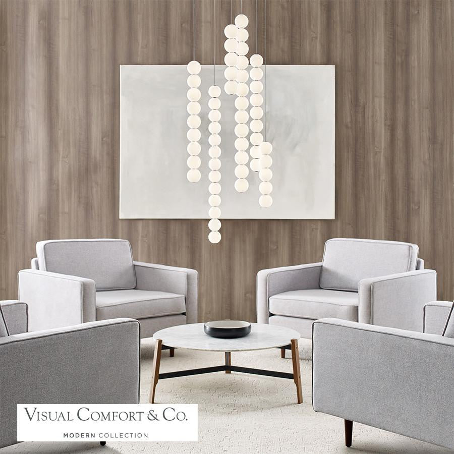 Visual Comfort & Co. Modern Collection Orbet Pendant, 13-Light, LED, Nickel, 34.9"H (700TDOBT13N-LED927 70PGAL7)