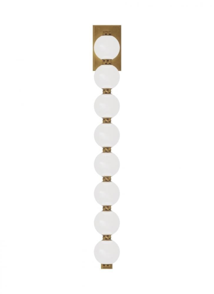 Visual Comfort & Co. Modern Collection Perle Sconce, 1-Light, LED, Natural Brass, 27.6"H (SLWS22827NB 70PKH6P)