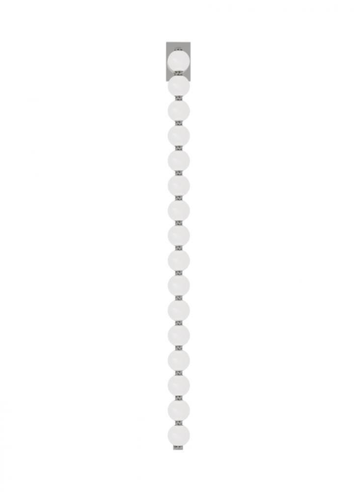 Visual Comfort & Co. Modern Collection Perle Sconce, 1-Light, LED, Polished Nickel, 53"H (SLWS23227N 70PKJ3T)