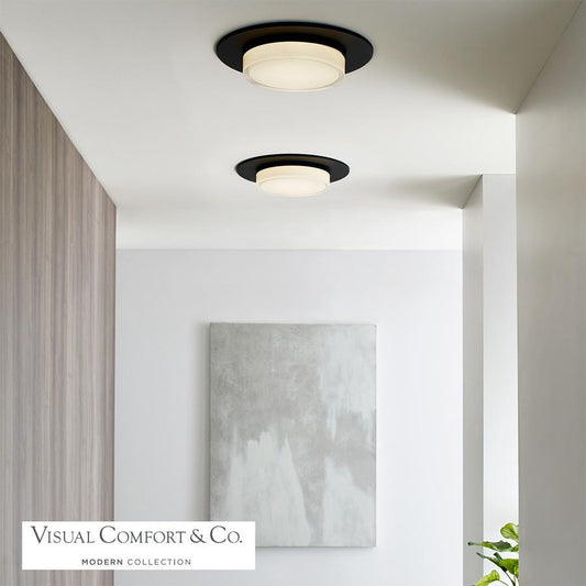 Visual Comfort Modern Sen Flush Mount Brass