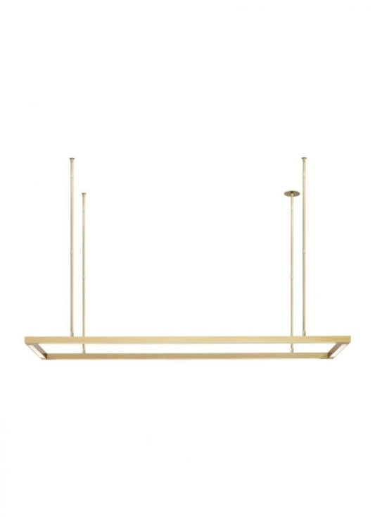 Visual Comfort Modern Stagger Halo Linear Suspension Natural Brass