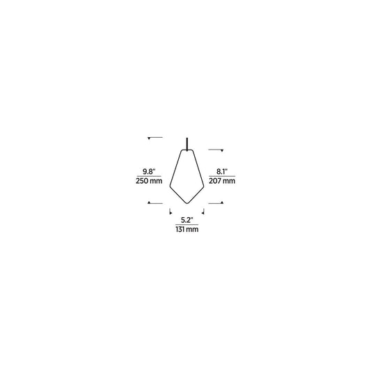 Visual Comfort Modern Trellis Pentagon Pendant Accessory Natural Brass