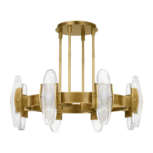 Visual Comfort Modern Wythe Large Chandelier Plated Dark Bronze