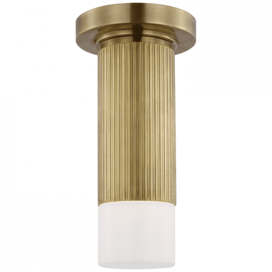 Visual Comfort Signature Ace Mini Monopoint Flush Mount Hand-Rubbed Antique Brass