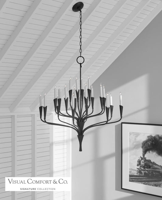 Visual Comfort Signature Aiden Chandelier Gilded Iron