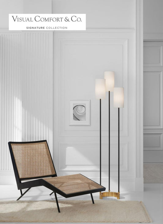 Visual Comfort & Co. Signature Collection Aimee Floor Lamp, 3-Light, Bronze, Hand-Rubbed Antique Brass, Linen Shade, 67.75"H (SK 1550BZ/HAB-L CTXJX)