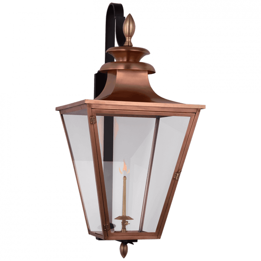 Visual Comfort Signature Albermarle Large Bracketed Gas Wall Lantern Soft Copper and Brass