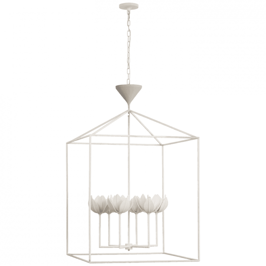 Visual Comfort & Co. Signature Collection Alberto Extra Large Open Cage Lantern - Plaster White