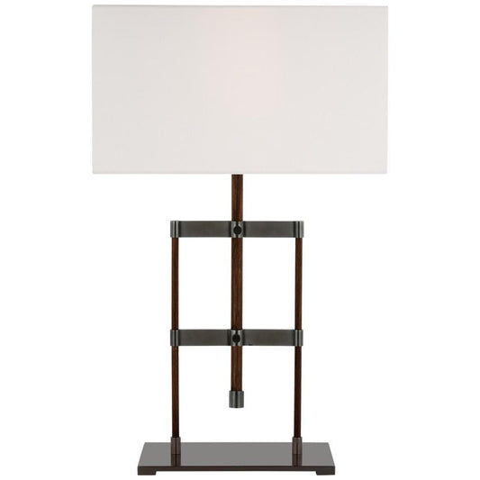 Visual Comfort Signature Alda 25 Antique-Burnished Brass and Walnut