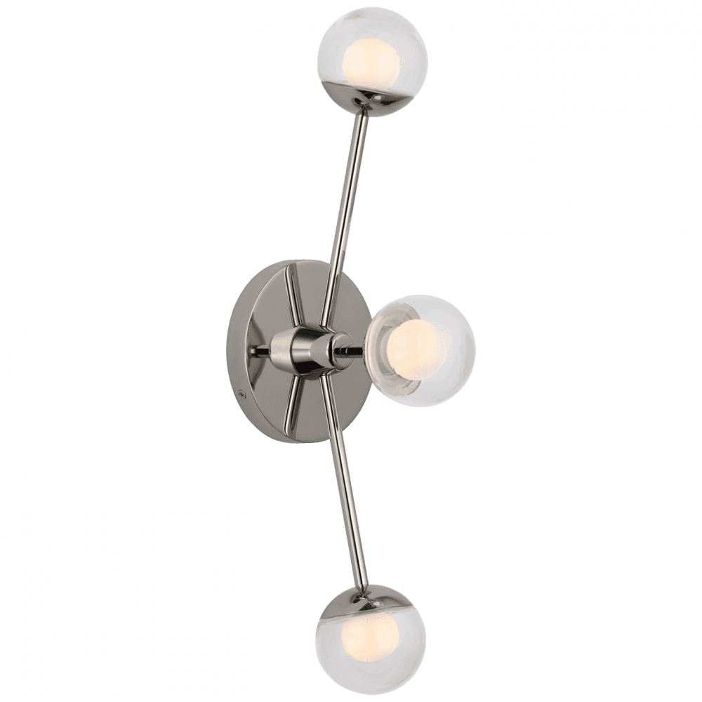 Visual Comfort Signature Alloway Triple Linear Sconce Polished Nickel