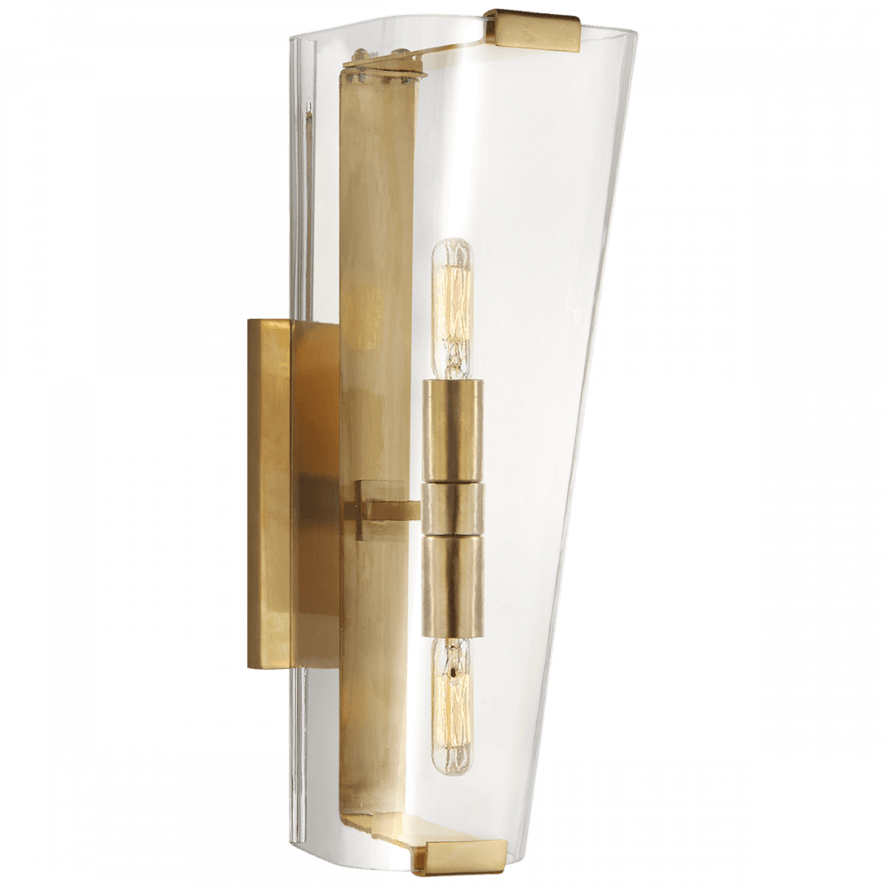 Visual Comfort Signature Alpine Bathroom Wall Sconce Hand-Rubbed Antique Brass