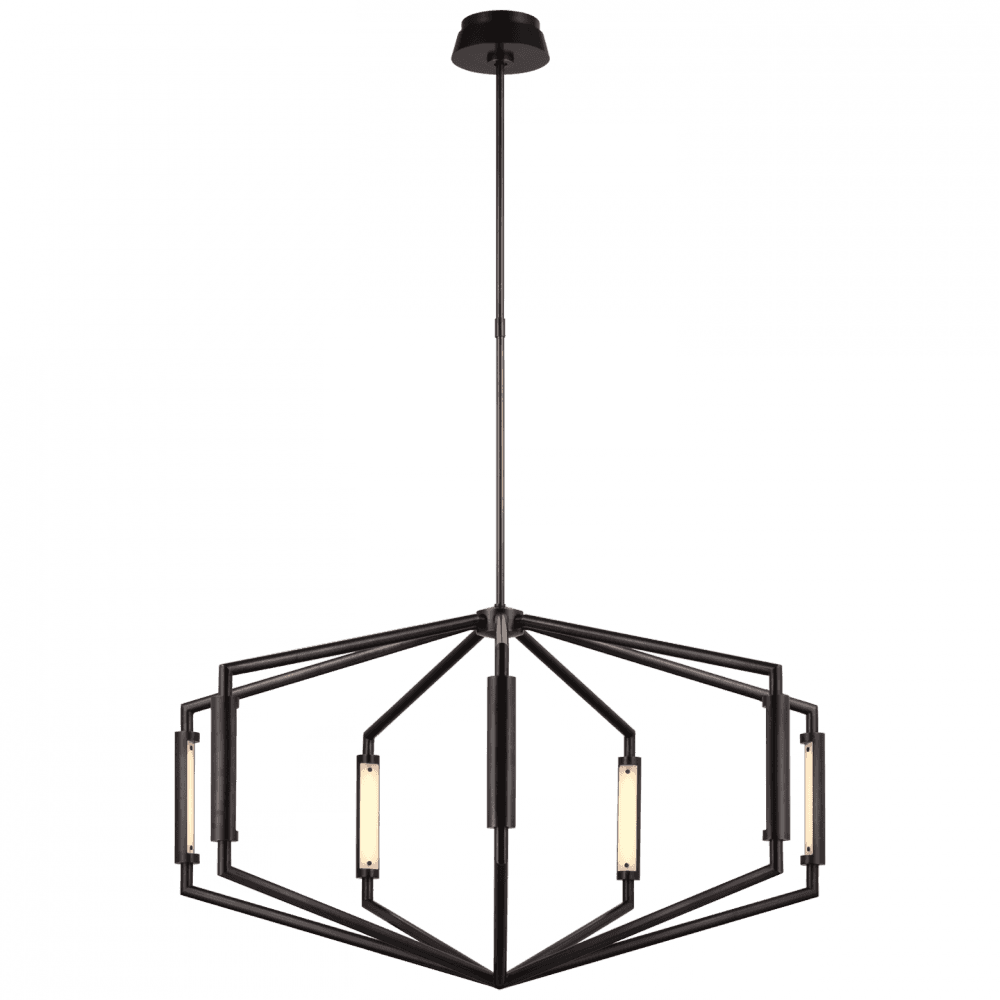 Visual Comfort Signature Appareil Low Profile Chandelier Bronze