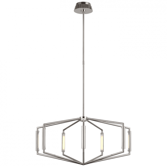 Visual Comfort & Co. Signature Collection Appareil Low Profile Chandelier - Polished Nickel 50.75"