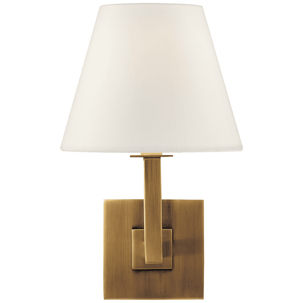 Visual Comfort Signature Architectural Wall Sconce Hand-Rubbed Antique Brass