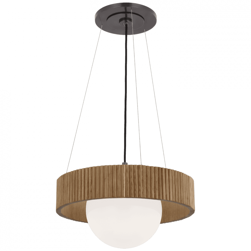 Visual Comfort Signature Arena 18 Bronze and White Glass