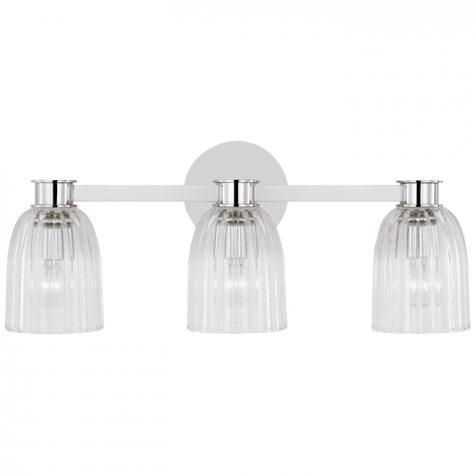 Visual Comfort Signature Asalea Triple Vanity Light Polished Nickel