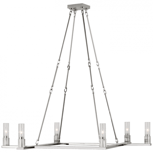 Visual Comfort Signature Beza Extra Large Chandelier Polished Nickel