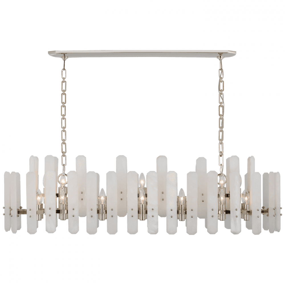Visual Comfort Signature Bonnington Linear Chandelier Polished Nickel