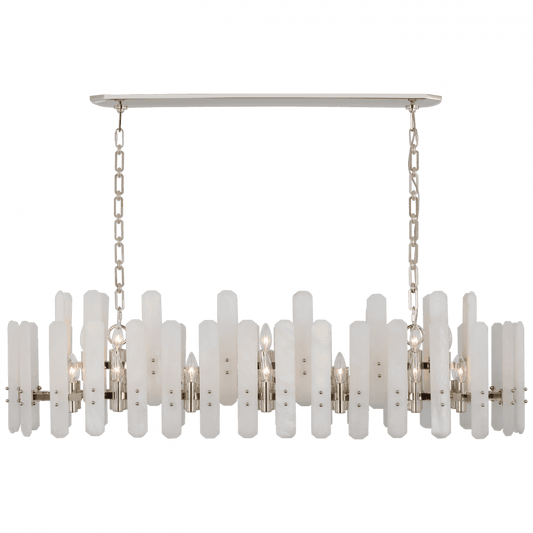 Visual Comfort Signature Bonnington Linear Chandelier Polished Nickel