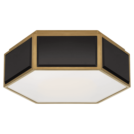Visual Comfort Signature Bradford Flush Mount Blush and Polished Nickel