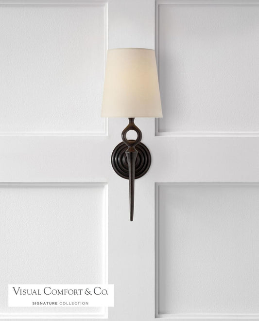 Visual Comfort Signature Bristol Wall Sconce Burnished Silver Leaf