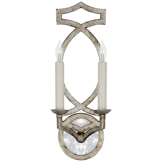 Visual Comfort & Co. Signature Collection Brittany Wall Sconce, 2-Light, Venetian Silver, 15.75"H (NW 2311VS 2UZX8)