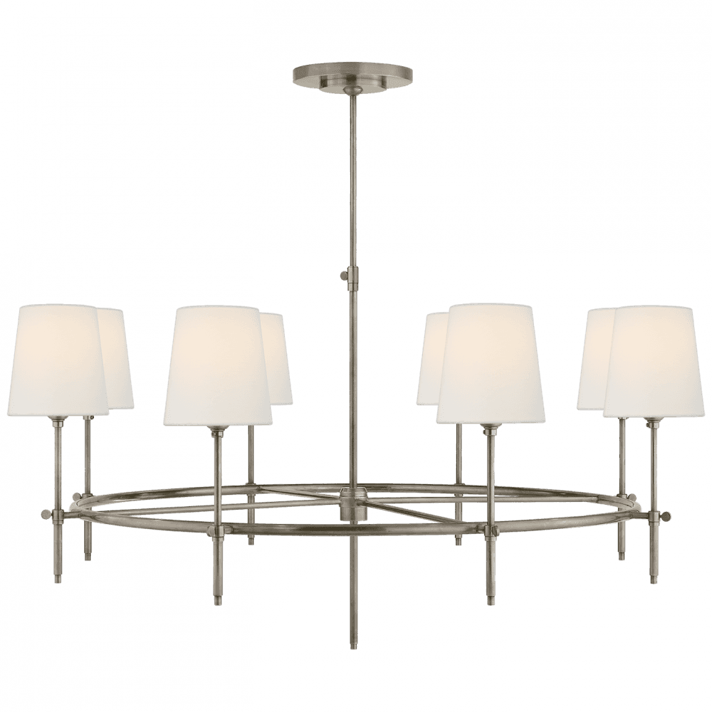 Visual Comfort Signature Bryant Large Ring Chandelier Antique Nickel