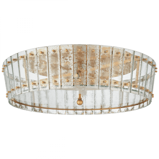 Visual Comfort Signature Cadence Large Single-Tier Flush Mount Polished Nickel