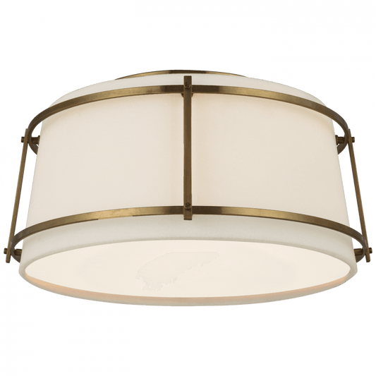 Visual Comfort Signature Callaway Small Flush Mount Hand-Rubbed Antique Brass