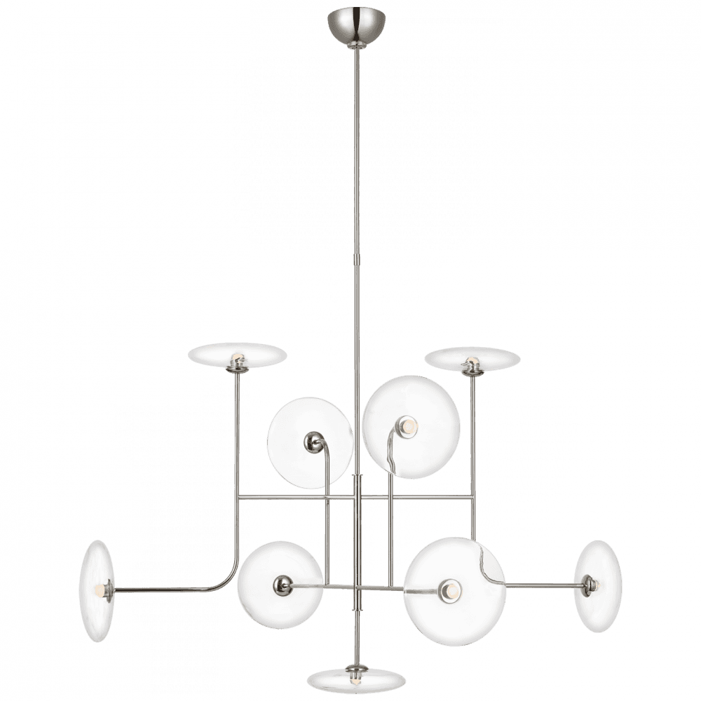 Visual Comfort Signature Calvino X-Large Arched Chandelier Polished Nickel