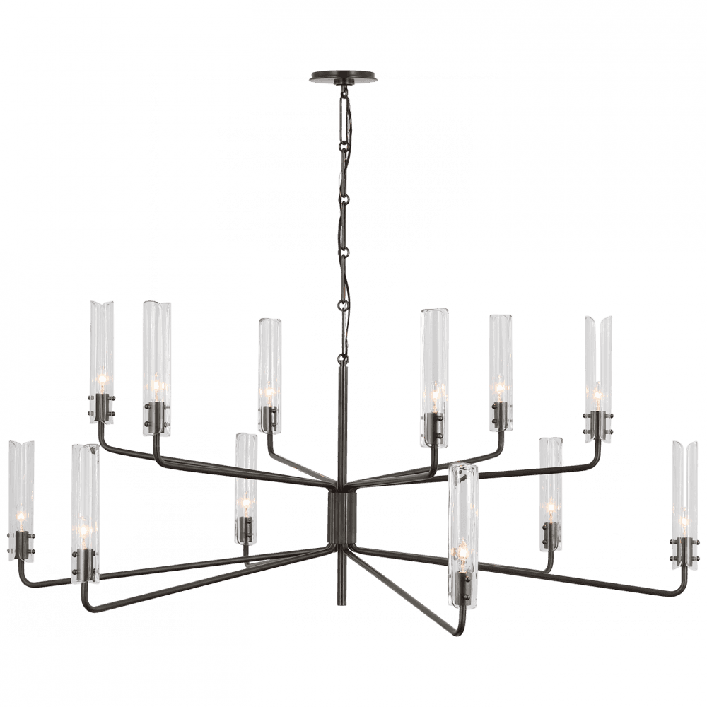 Visual Comfort Signature Casoria Grande Two Tier Chandelier Bronze
