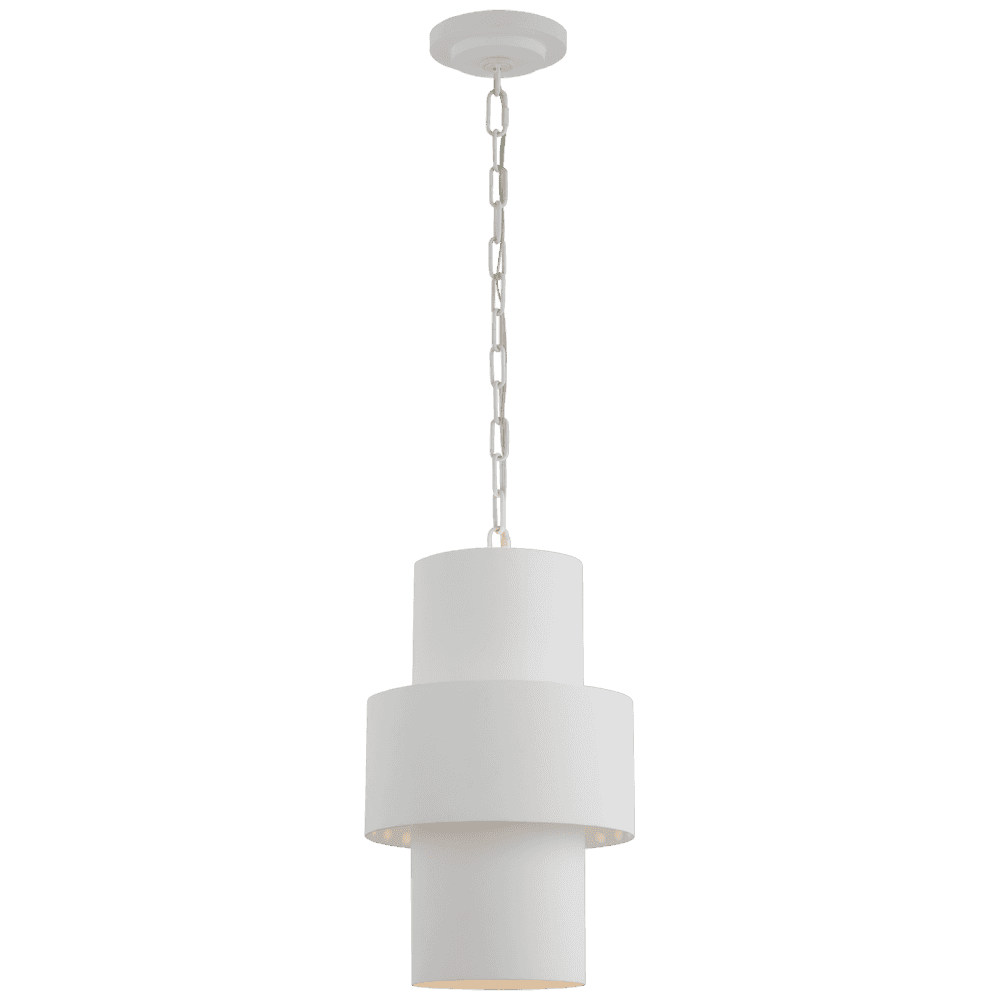 Visual Comfort Signature Chalmette Layered Pendant Plaster White