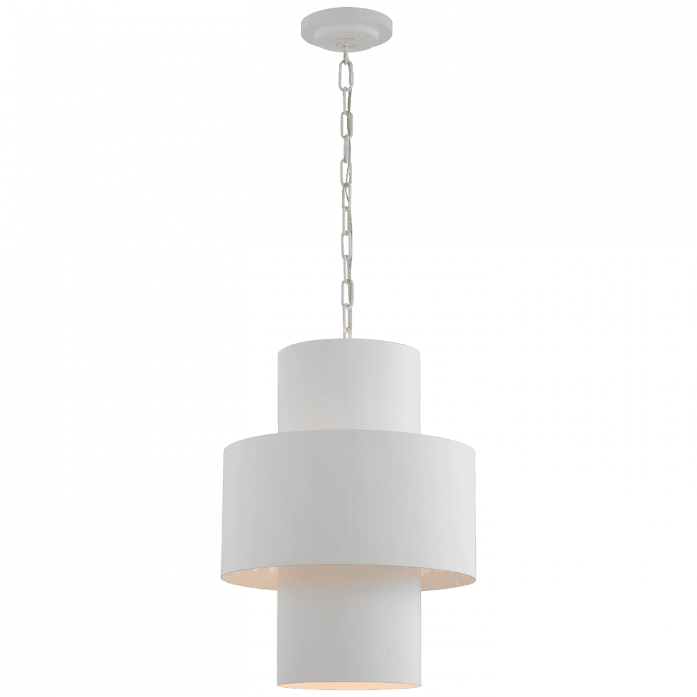 Visual Comfort Signature Chalmette Layered Pendant Plaster White