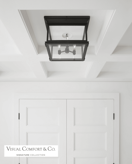 Visual Comfort Signature Club Flush Mount Polished Nickel