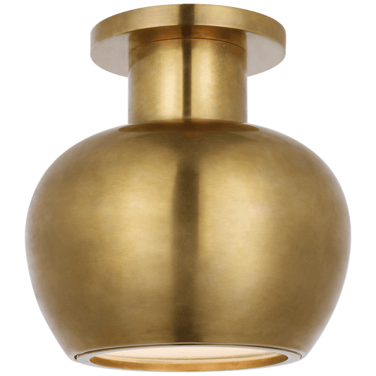 Visual Comfort Signature Comtesse Monopoint Flush Mount Hand-Rubbed Antique Brass