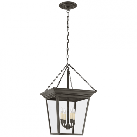 Visual Comfort Signature Cornice Small Lantern Pendant Bronze