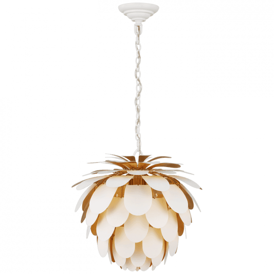 Visual Comfort Signature Cynara Chandelier White and Gild