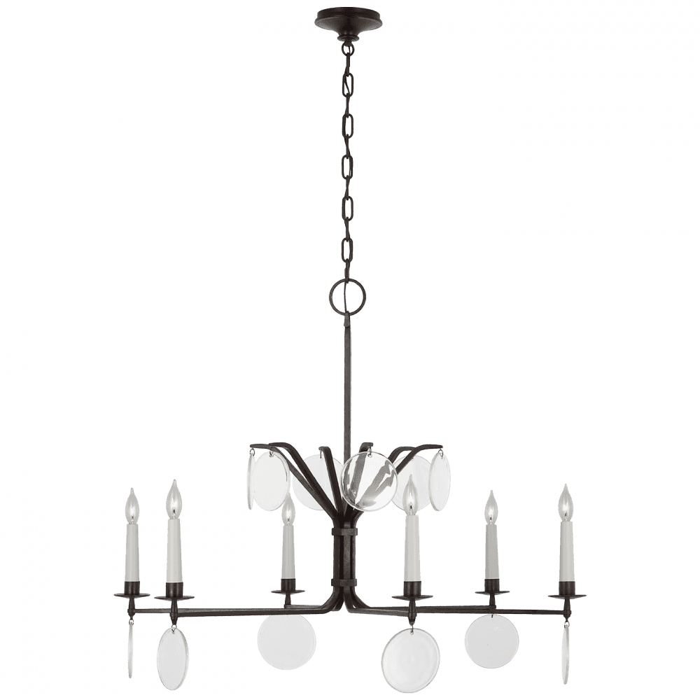 Visual Comfort Signature Danvers XL Chandelier Aged Iron