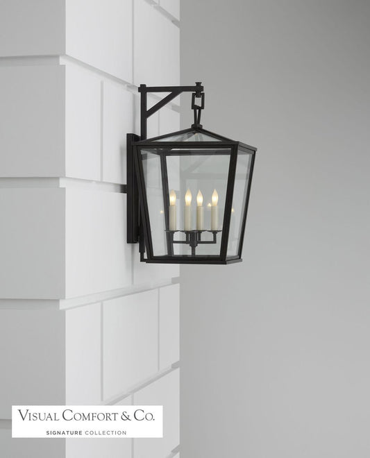 Visual Comfort & Co. Signature Collection Darlana Bracket Outdoor Lantern, 4-Light, Bronze, Clear Glass, 21.25"H (CHO 2085BZ 2MYJN)