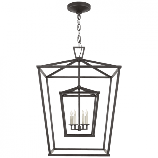 Visual Comfort Signature Darlana Lantern Pendant Polished Nickel